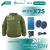 1 Áo xanh rêu + 1 bộ phụ kiện